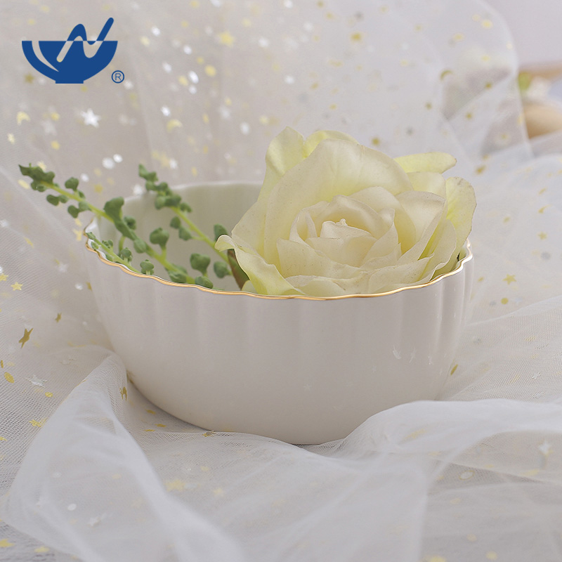 白色裙边+金边椭圆碗-(5)