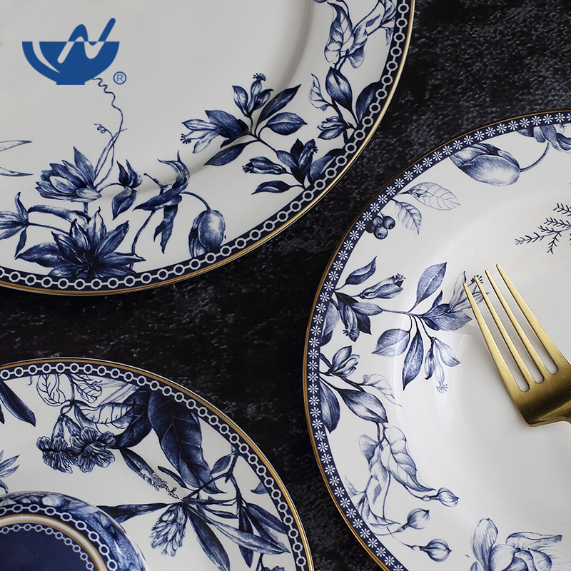 蓝花+金平盘-(7)