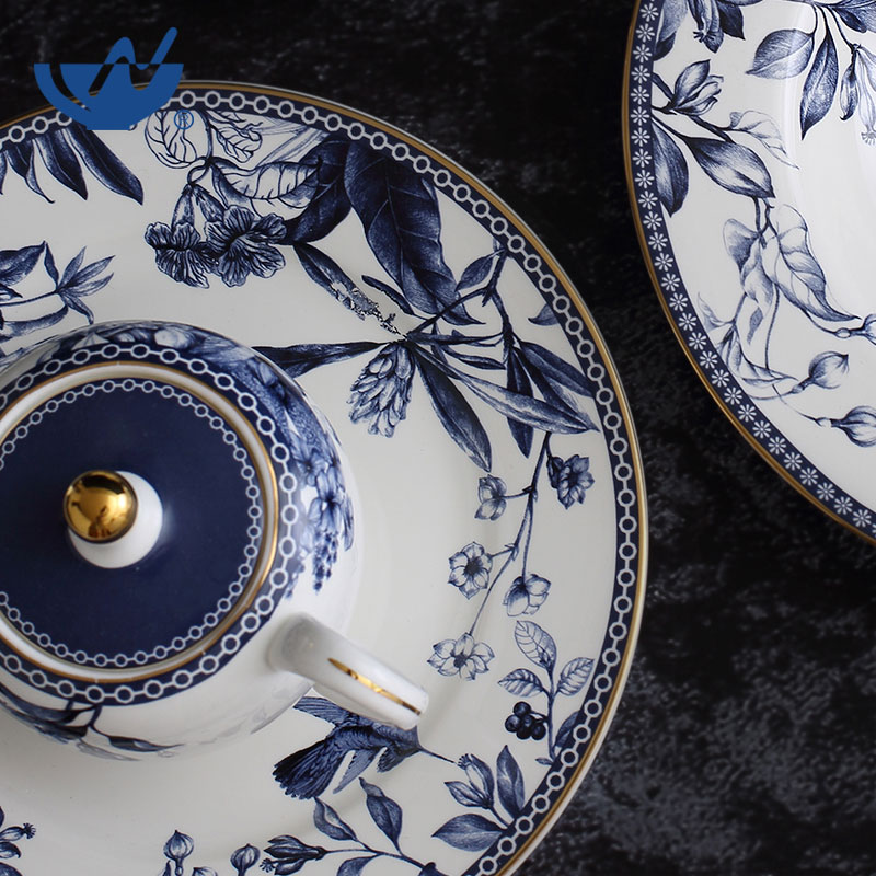 蓝花+金平盘-(9)